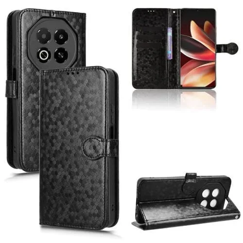 Funda de cuero con textura de puntos de panal para Meizu Note 16 (negra)
