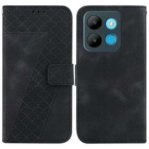Funda de Cuero En Relieve para Infinix Smart 7 X6515 Versión Africana (Negro)