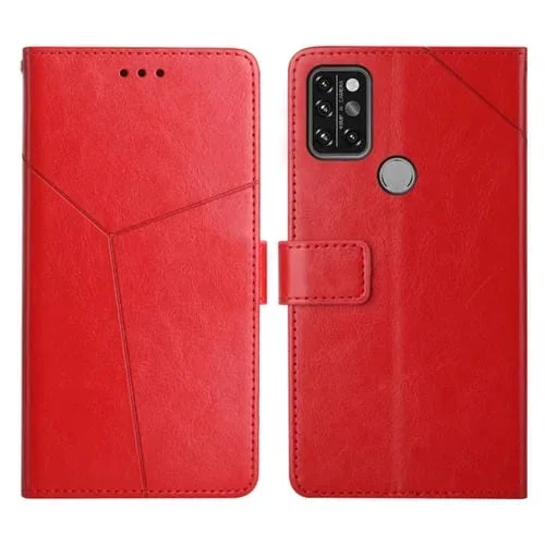 Funda de Cuero Flip Horizontal para Umidigi A9 Pro con Stitching Horizontal (Rojo)