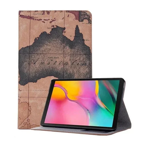 Funda de Cuero Galaxy Tab a 8 (2019) P200 P205 con Tapa Horizontal Soporte y Ranuras
