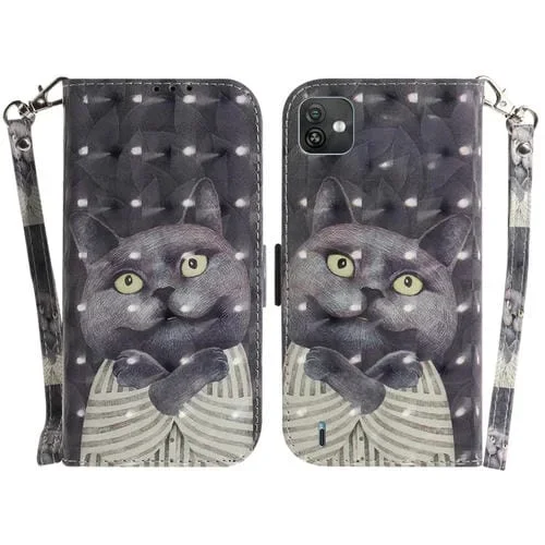 Funda de Cuero Horizontal para Wiko Y82 Caja de Teléfono 3D (Abrazo)