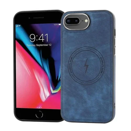 Funda de Cuero Lateral Magsafe para iPhone 8 Plus/7 Plus (Gris)