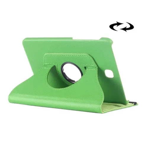 Funda De Cuero Litchi Texture Para Galaxy Tab S2 8.0 Con Rotación 360° Y Soporte Multifuncional (Verde)