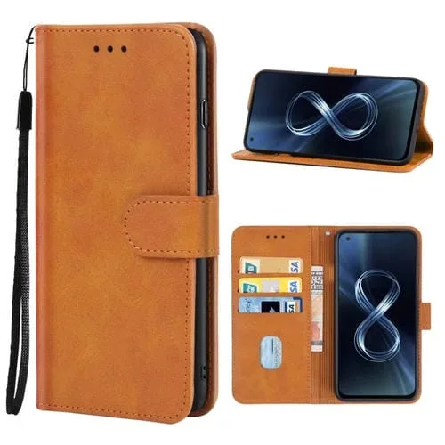Funda de Cuero para Asus Zenfone 8Z Protección para Móvil (Brown)