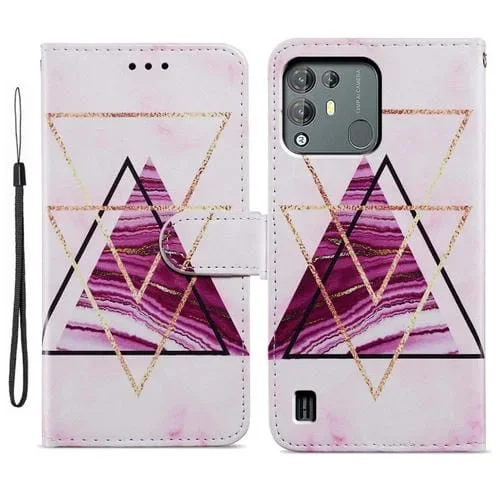 Funda de Cuero para BlackView A55 Pro con Tapa Horizontal y Patrón Mármol