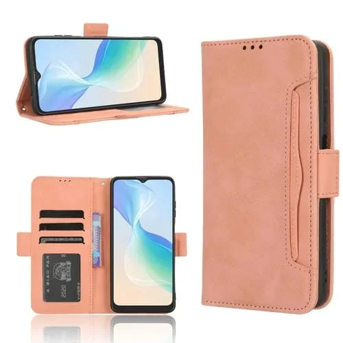 Funda de Cuero para BlackView Oscal C30 / C30 Pro con Ranuras para Tarjetas (Rosa)