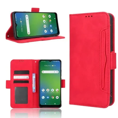 Funda de Cuero para Cricket Icon 4 Skin Feel con Ranuras para Tarjetas (Rojo)