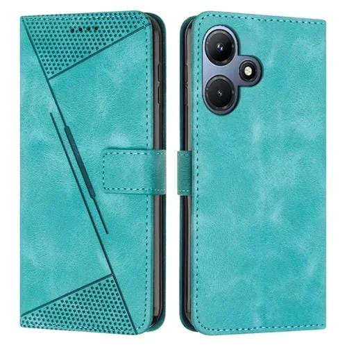 Funda de Cuero para Infinix Hot 30I Dream Triangle con Cordón (Verde)
