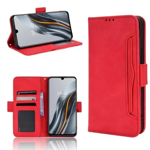 Funda de Cuero para Infinix Note 12 G96 con Ranuras para Tarjetas (Rojo)