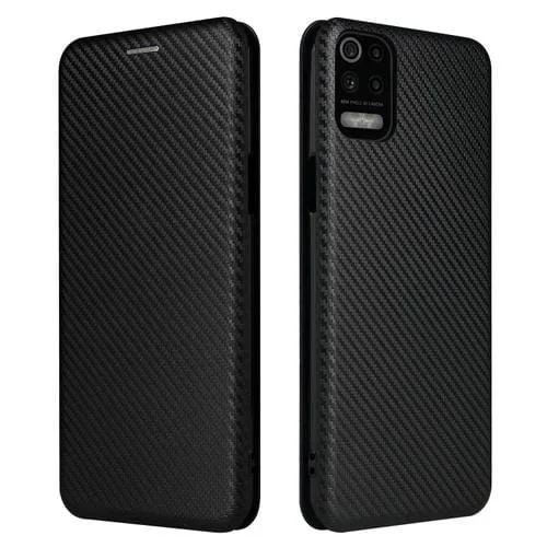Funda de Cuero para LG K53 con Tapa Magnética Horizontal y Ranura para Tarjeta (Negro)
