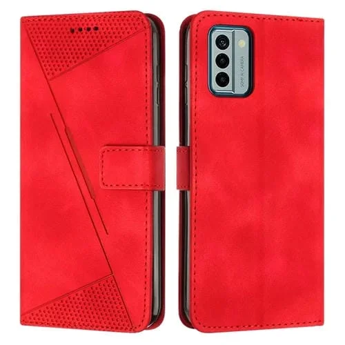 Funda de Cuero para Nokia G22 Dream Triangle con Cordón (Rojo)