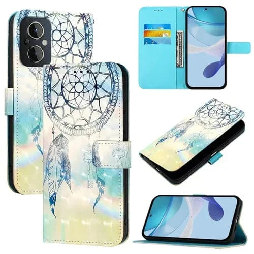Funda de Cuero para OnePlus Nord N20 5G con Tapa Horizontal y Pintura 3D (Campanas de Viento de Ensueño)