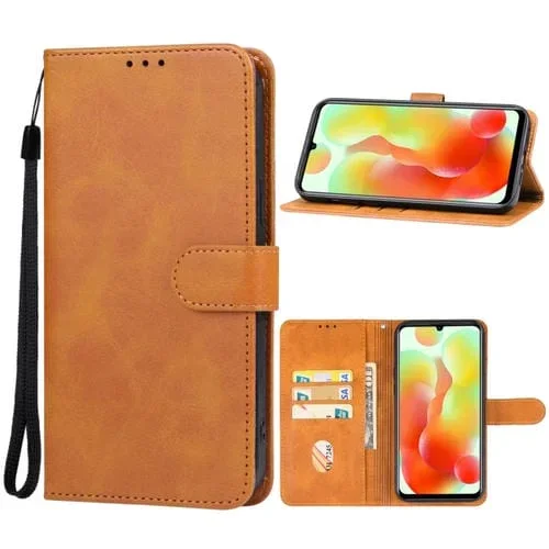 Funda de Cuero para Oukitel C33 Teléfono (Marrón)