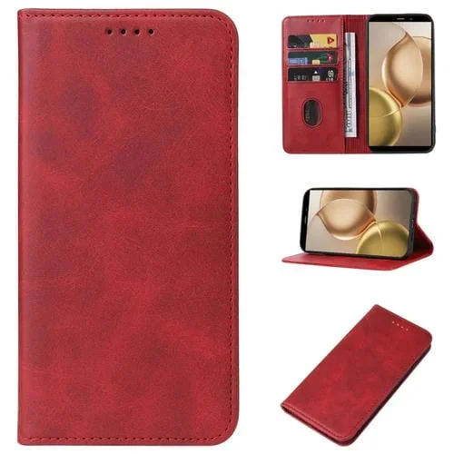 Funda de Cuero para Oukitel Wp32 con Cierre Magnético (Rojo)