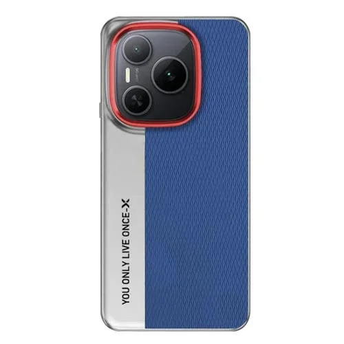 Funda de cuero para PC con diseño de cámara y textura de diamante para Honor Power (azul)