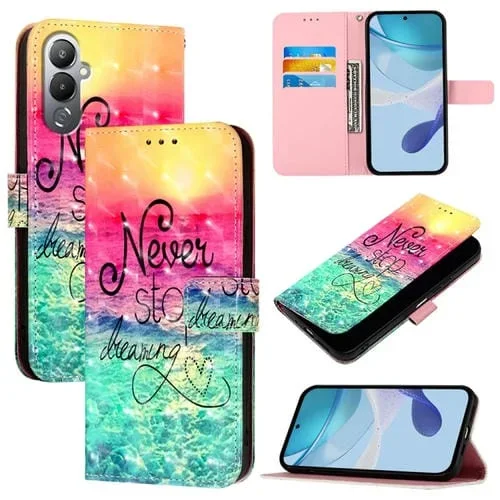 Funda de Cuero para Tecno Pova 4 Pro con Tapa Horizontal y Pintura 3D (Persiguiendo Sueños)