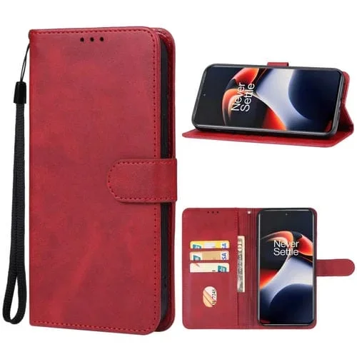 Funda de Cuero para Teléfono OnePlus 11R Ace 2 (Rojo)