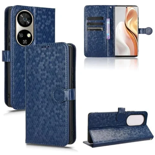 Funda de Cuero para Ulefone Note 17 Pro Honeycomb Dot Texture (Azul)
