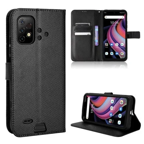 Funda de Cuero para Umidigi Bison GT2 5G y GT2 Pro 5G con Textura Diamond (Negro)