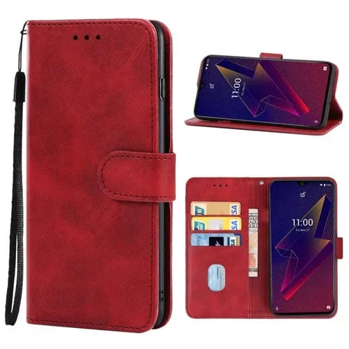 Funda de Cuero para Wiko Power U20 (Rojo)