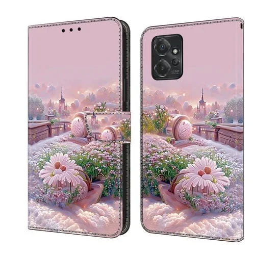 Funda de Cuero Pintada a Mano para Motorola Moto G Power 5G (2023) (Jardín)