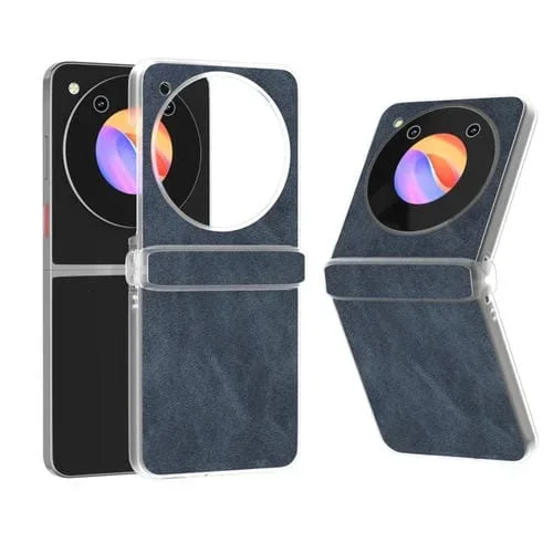 Funda de Cuero PU para ZTE Nubia Flip y Libero Flip con Borde Negro (Azul)