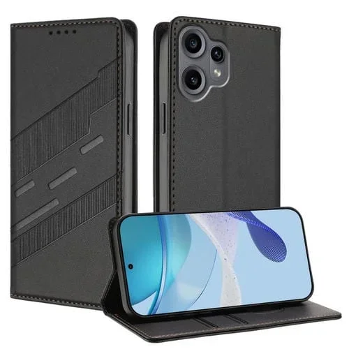 Funda de cuero retro con relieve para teléfono CMF Phone 2 Pro (negro)