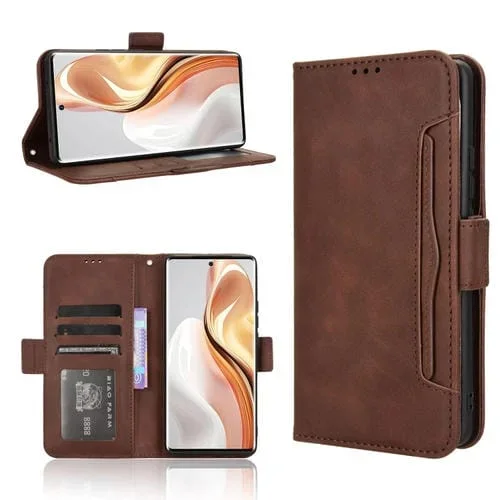 Funda de Cuero Textura Piel de Becerro con Ranuras para Tarjetas para Ulefone Note 17 Pro (Marrón)