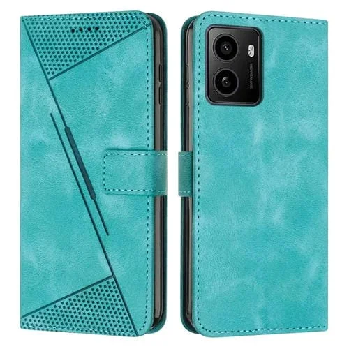 Funda de Cuero Triangular con Cordón Largo para Teléfono Hmd Pulse Pro Dream (Verde)