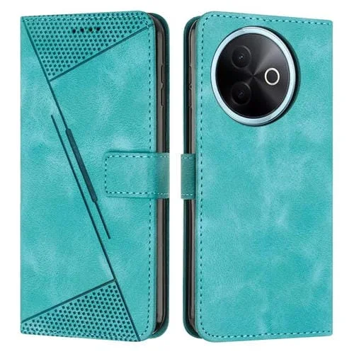 Funda de Cuero Triangular con Cordón para Vivo Y39 5G Global Dream (Verde)
