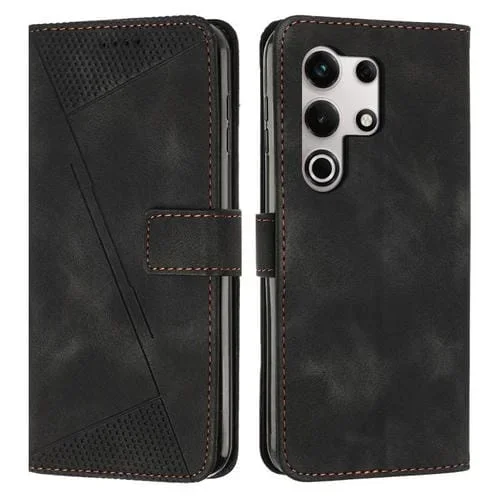 Funda de Cuero Triangular Dream para Teléfono Itel S25 Ultra con Cordón Largo (Negro)