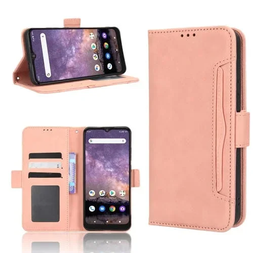 Funda de Cuero Wiko Voix U616A Skin Feel con Ranuras para Tarjetas (Rosa)