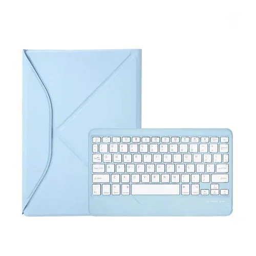 Funda de Cuero Z098B con Teclado Bluetooth y Ranura para Bolígrafo para iPad Air 11 (2025/2024/2022/2020) (Azul Cielo)