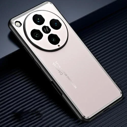 Funda de Metal Esmerilado para Teléfono Oppo Find X8 Pro (Dorada)