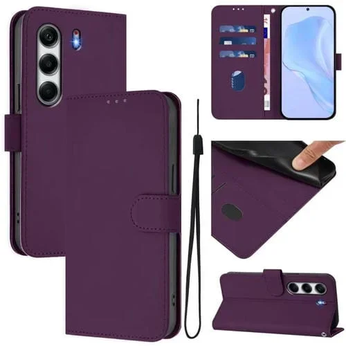 Funda de Piel con Cordón para Tecno Camon 40 4G (Violeta)