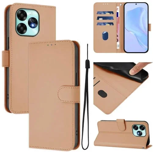Funda de Piel Sintética con Cordón para Teléfono Umidigi A15/A15C/A15T (Piel)