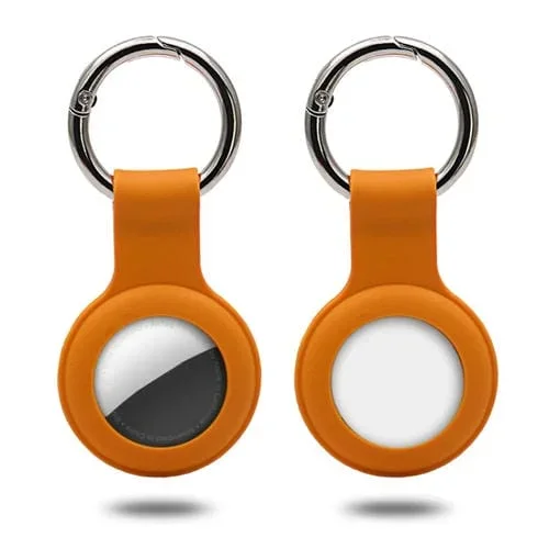 Funda de Silicona con Llavero para AirTag (Amarillo)