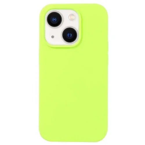 Funda de Silicona Líquida para Teléfono iPhone 13 (Verde Brillante)