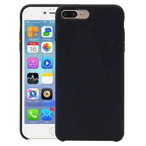 Funda de Silicona Líquida Pure Color para iPhone 8 Plus y 7 Plus (Negro)