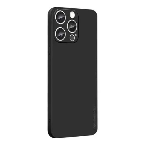 Funda de Silicona Líquida TPU para iPhone 16 Pro Pinwuyo Sense Series (Negra)