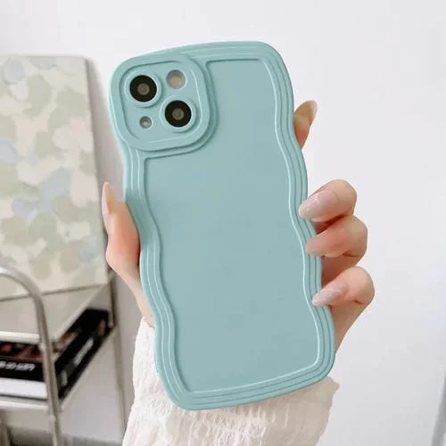 Funda de Silicona Wave Edge para iPhone 15 Plus (Azul)
