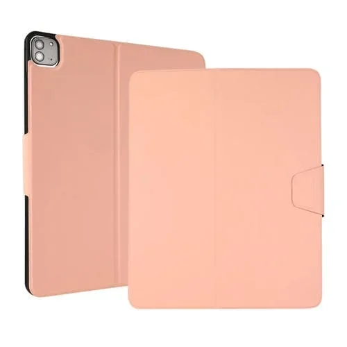 Funda de Tableta Apple iPad Pro 12.9 (2022/2021) Cuero Tapa Horizontal Soporte Ranura Bolígrafo (Rosa)