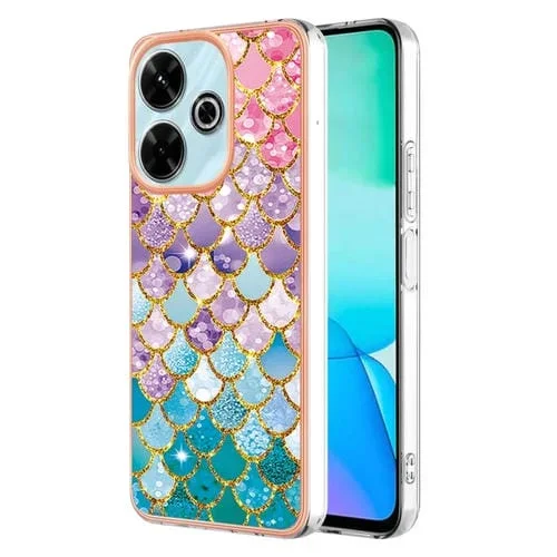 Funda de Teléfono con Imd TPU Galvanizada para Redmi 13 4G (Escamas de Colores)