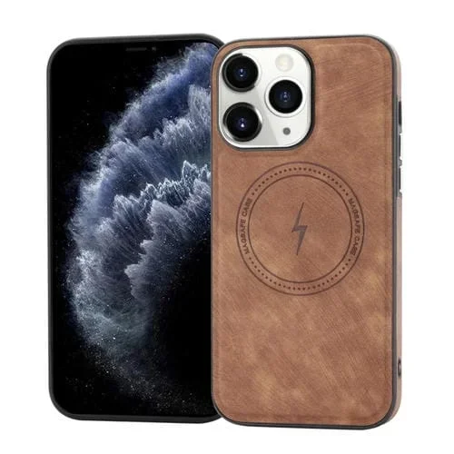 Funda de teléfono Magsafe Apple iPhone 11 Pro Cuero lateral (Marrón)