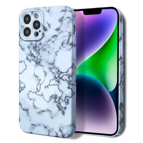 Funda de teléfono para iPhone 11 Pro con patrón de Mármol (Rojo Blanco)