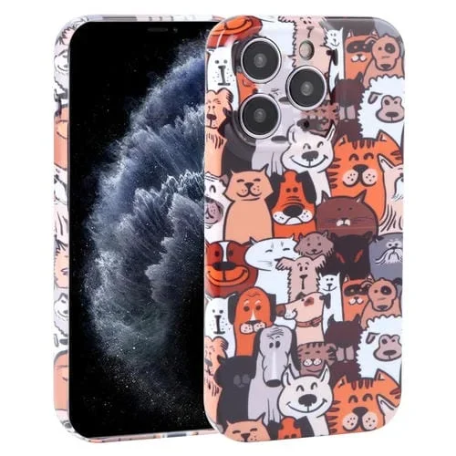 Funda de teléfono para iPhone 11 Pro PC Cobertura Total Red a Prueba de Polvo (Perro Lindo)