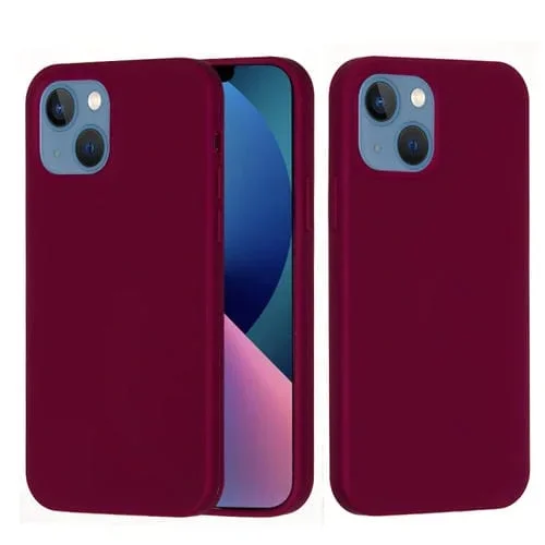 Funda de Teléfono Silicona iPhone 14 Color Sólido (Violeta)
