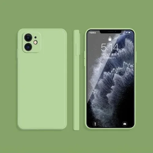 Funda de Teléfono Silicona Líquida Imitación iPhone 13 Pro (Verde Matcha)