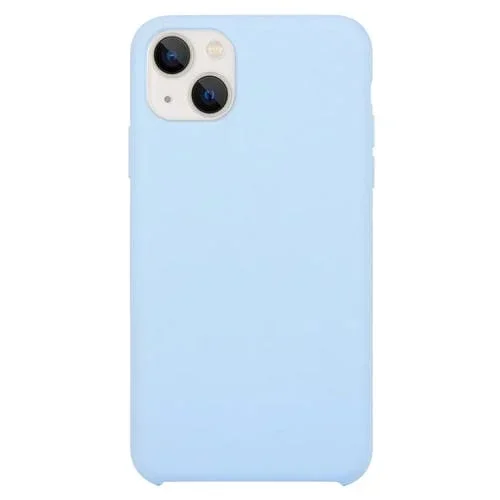 Funda de teléfono Silicona Sólida iPhone 15 (Azul Claro)