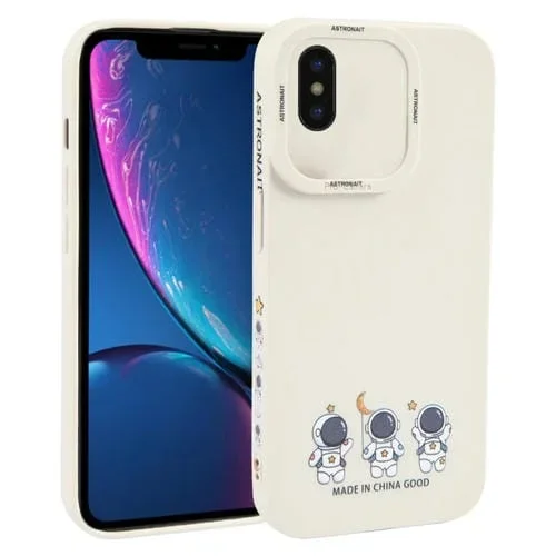 Funda de Teléfono TPU Apple iPhone Xs / X Patrón de Astronauta (Blanco)